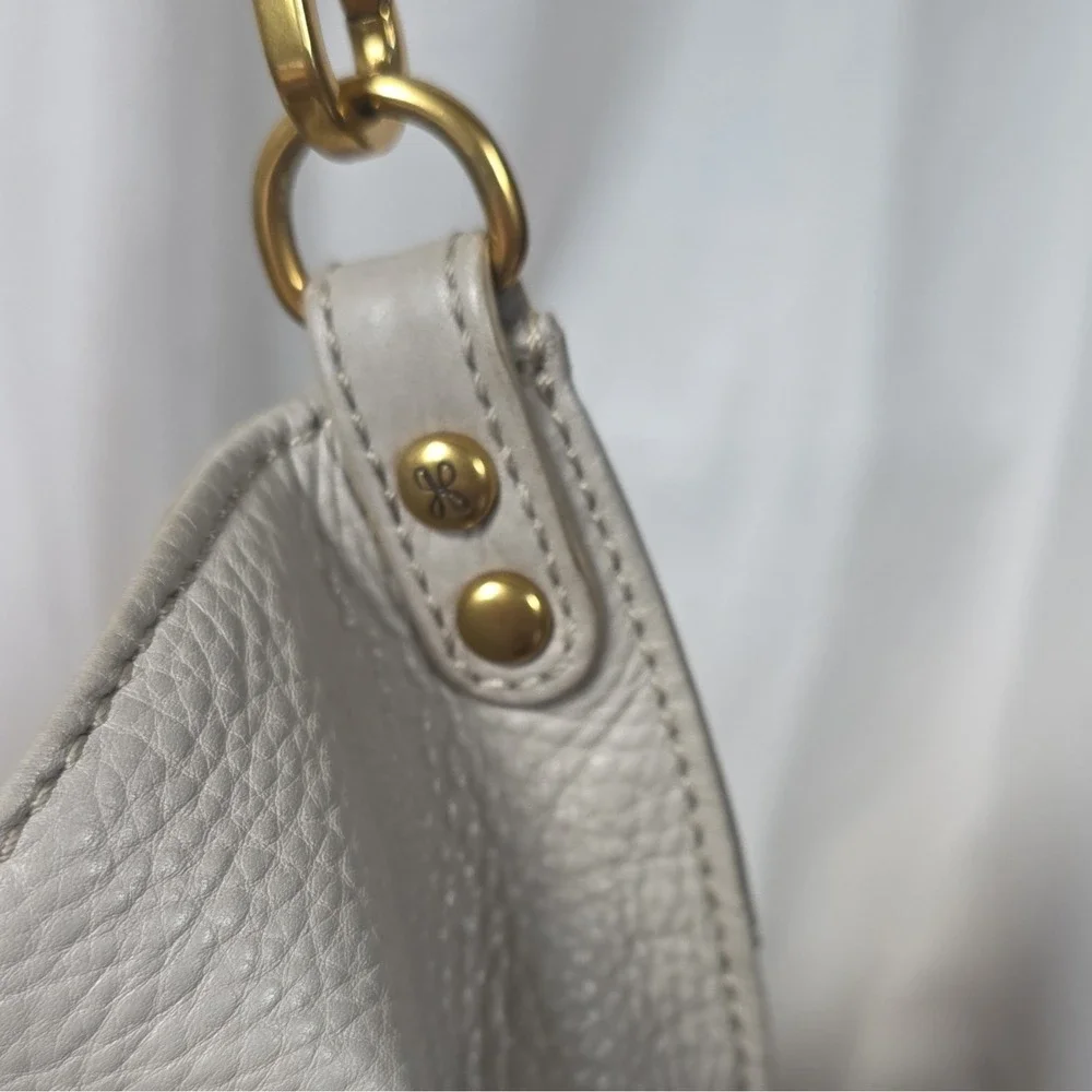 HOBO Pier Convertible Leather Shoulder Bag Crossbody – Birch Gray